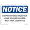 Signmission OSHA, Respirator Required When Using Solvent Bath, 10in X 7in Rigid Plastic, 10" W, 7" H, Landscape OS-NS-P-710-L-18055 - alternate 1